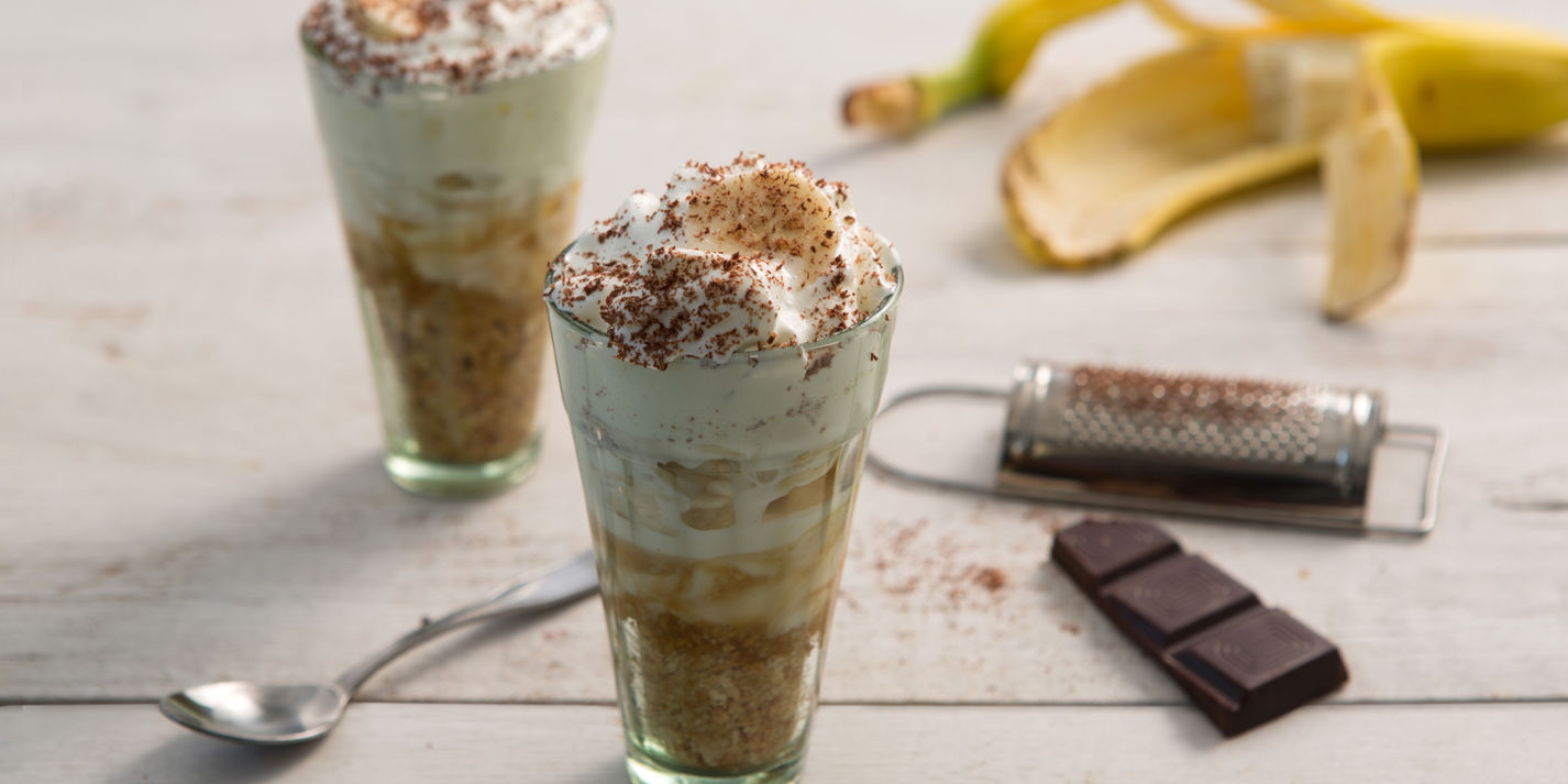 Lower calorie banoffee pie for the 5:2 Diet recipe - Great British Chefs