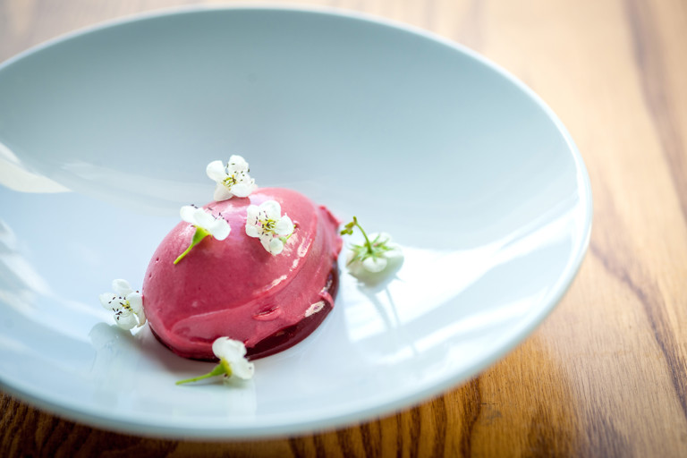 Spiced strawberry sorbet