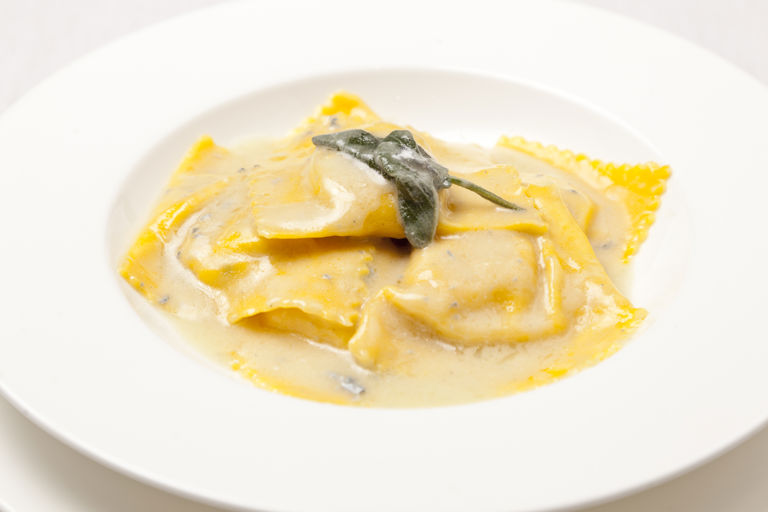 Ravioli with butternut squash, marjoram, sage and butter