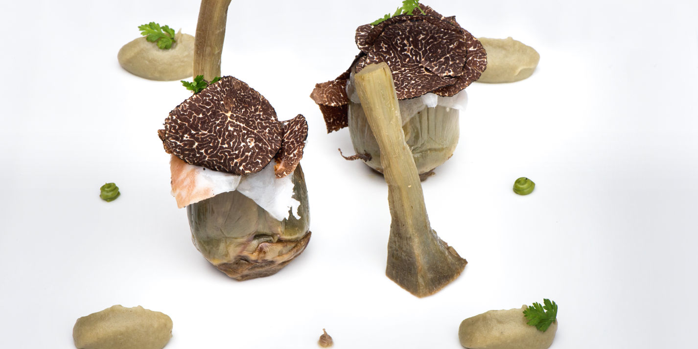 Stuffed Artichokes with Black Truffle Recipe - Great Italian Chefs