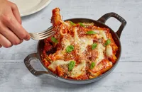 Rigatoni imbottiti – mortadella and cheese stuffed pasta