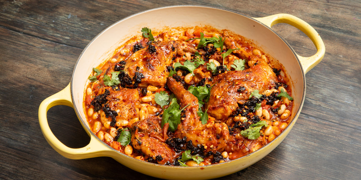 Vinegar-Braised Rabbit with White Beans and Root Vegetables Recipe - Great British Chefs