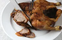 Whole roast duck with Szechuan sauce