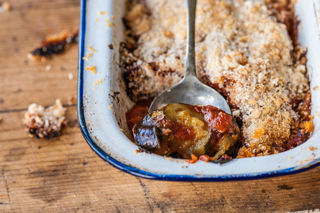 Tomato, courgette and aubergine gratin