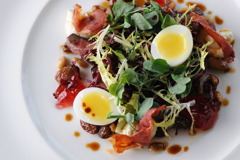 Wood pigeon salad