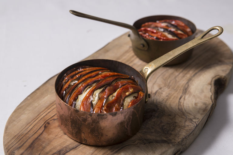 Imam biyaldi (Turkish baked tomato and aubergine) 