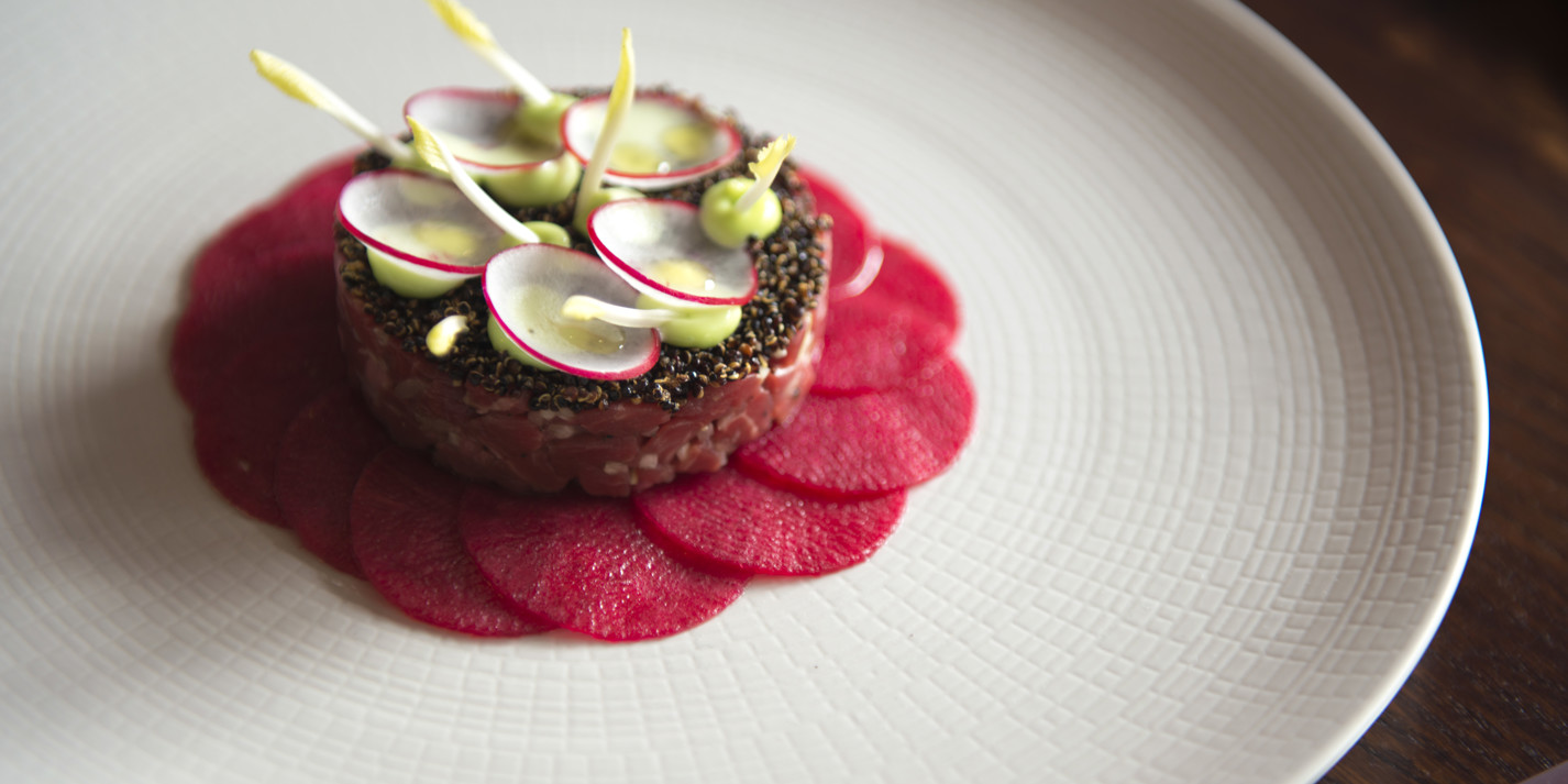 Beef Tartare Recipe with Pickled Radish and Wasabi Great British Chefs