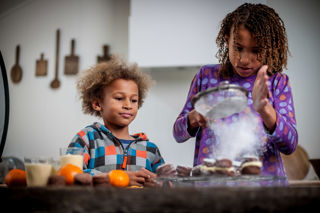 Children cooking