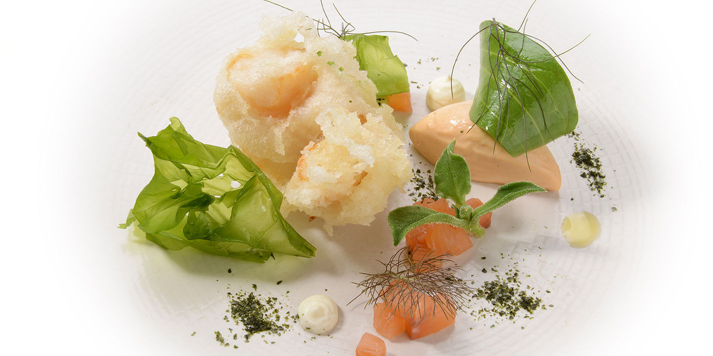 Orkney Scallop, Salmon Belly, Sea Vegetables Recipe - Great British Chefs