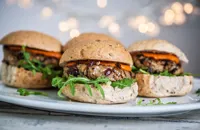 Pork and cranberry stuffing burgers