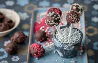Chocolate truffle lollipops