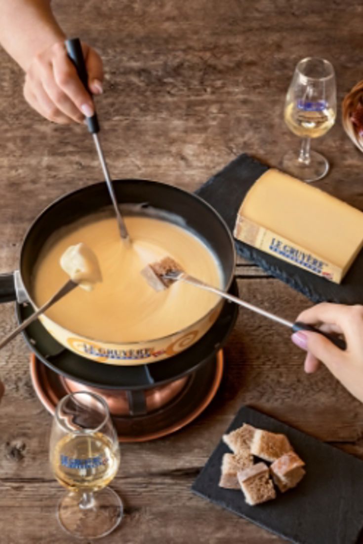 Win a cheese fondue pot and burner plus 1kg of Le Gruyère AOP Great