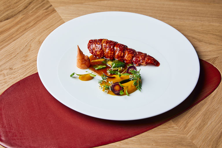 Lobster with carrot, citrus and tandoori spices