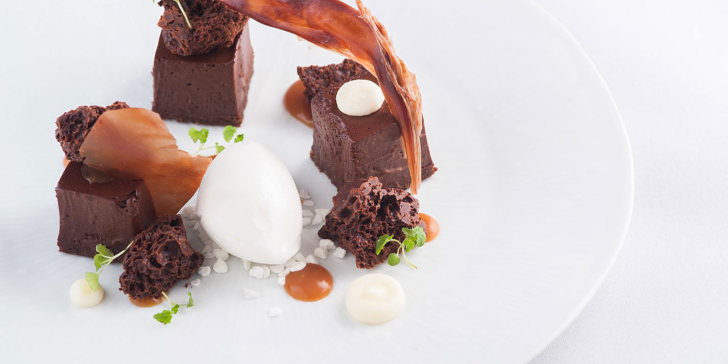 Chocolate Aero Dessert Recipe With Salted Caramel - Great British Chefs