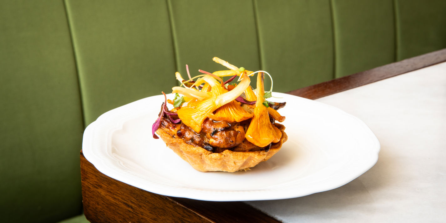 Mushroom Tart with Chanterelles and Miso Barley Caramel Recipe - Great British Chefs