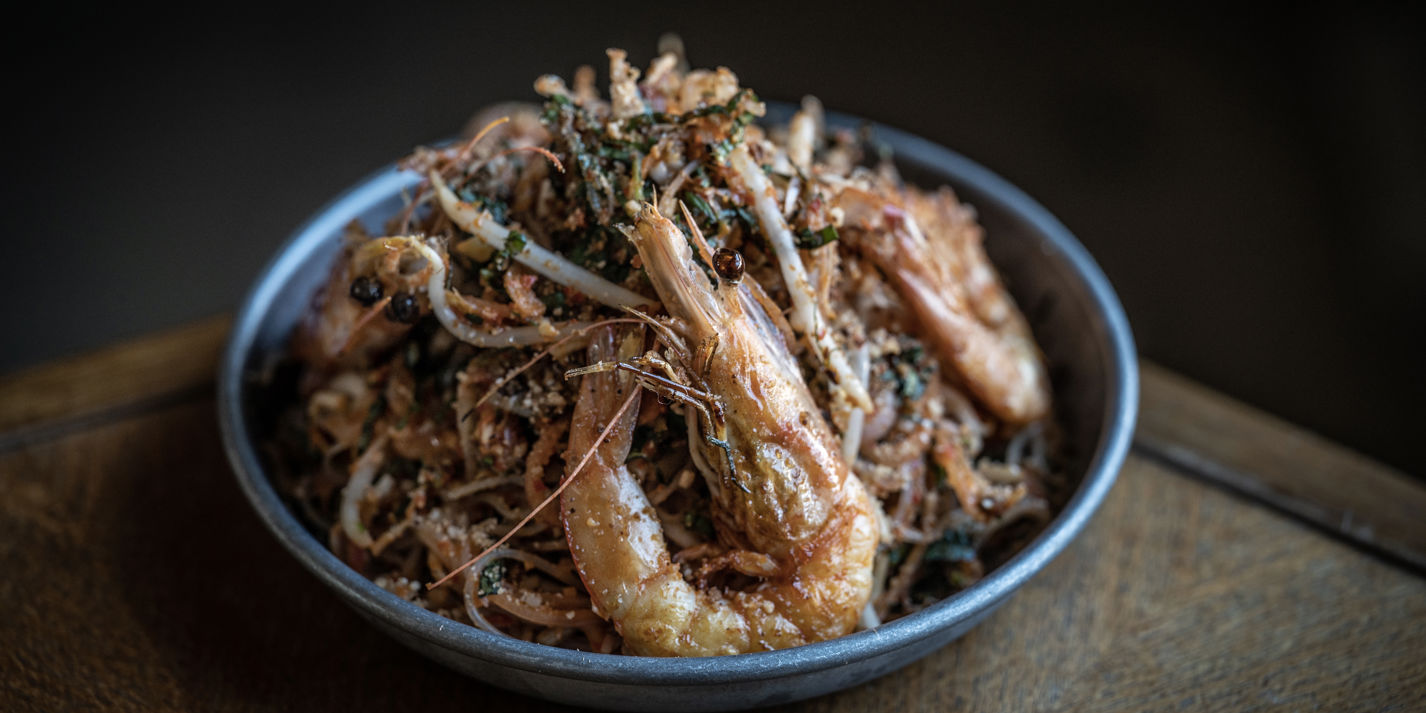 Kerabu Glass Noodles with Grilled Prawns Recipe - Great British Chefs
