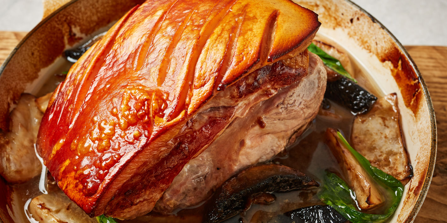 Pot-Roast Pork with Celeriac and Mushrooms Recipe - Great British Chefs