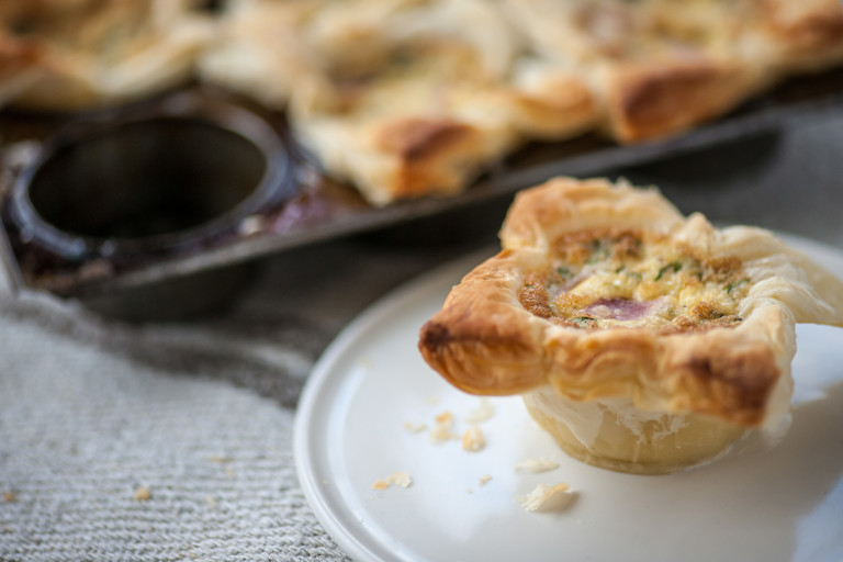 Bacon and egg pies