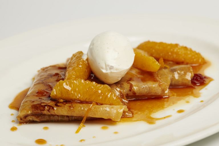 Galvins' crêpes Suzette