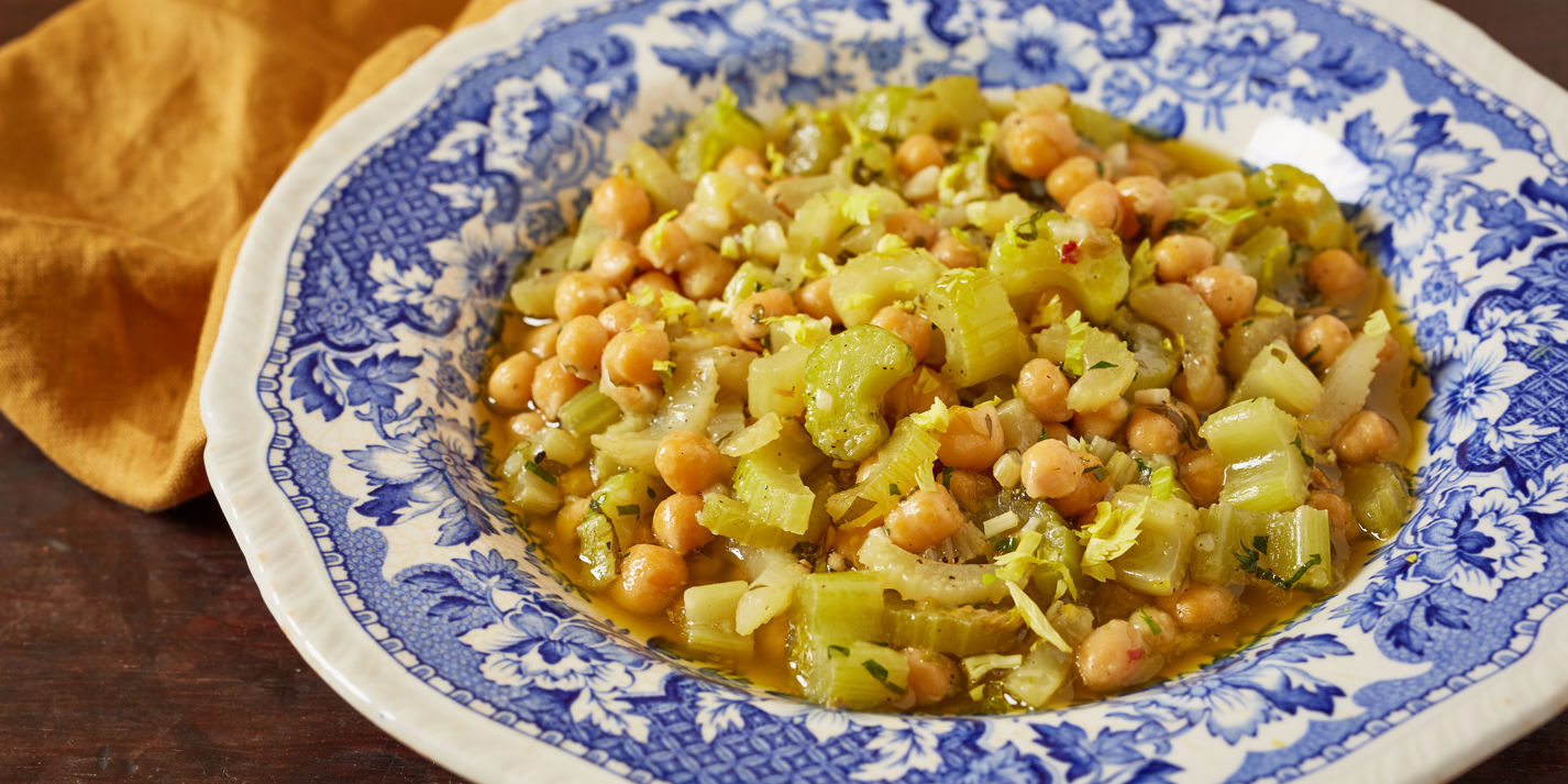 Braised Celery and Chickpeas Recipe Great British Chefs