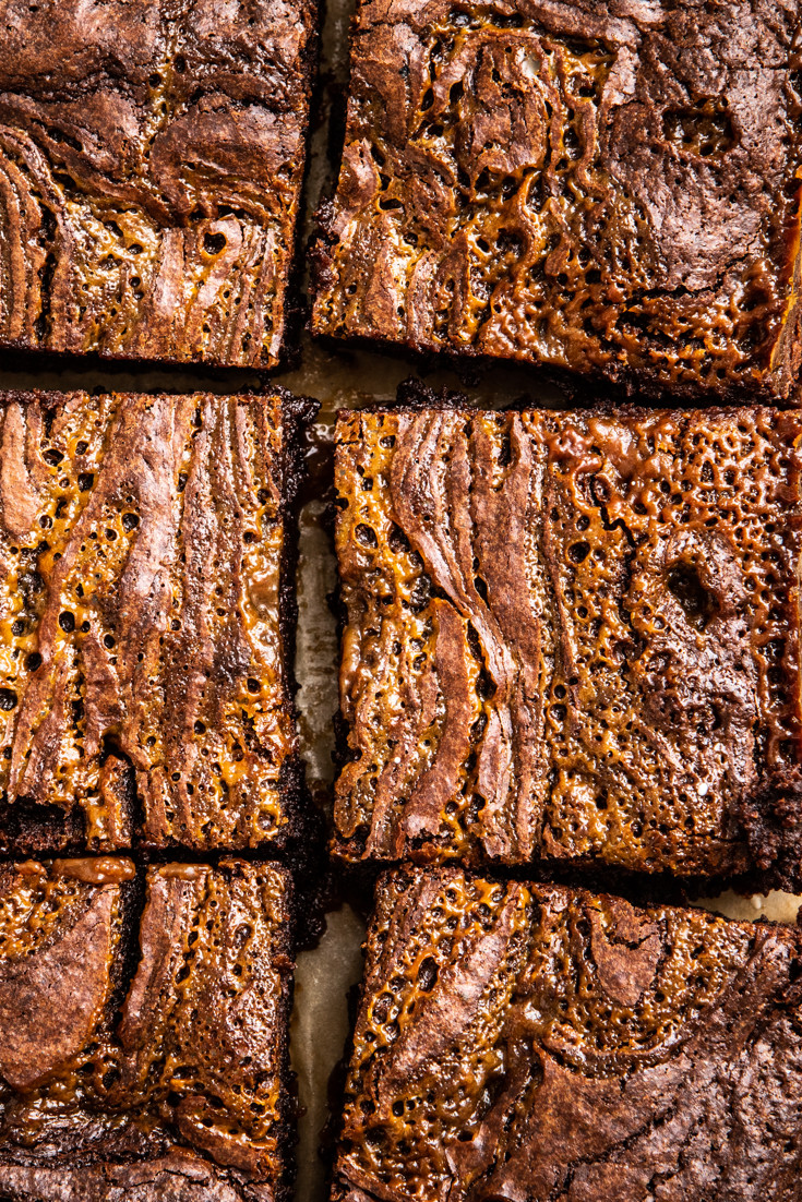 Chocolate and Salted Rum Caramel Brownies Recipe - Great British Chefs