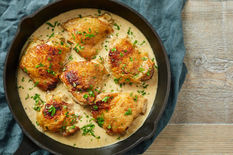 Poulet à la moutarde – chicken with mustard