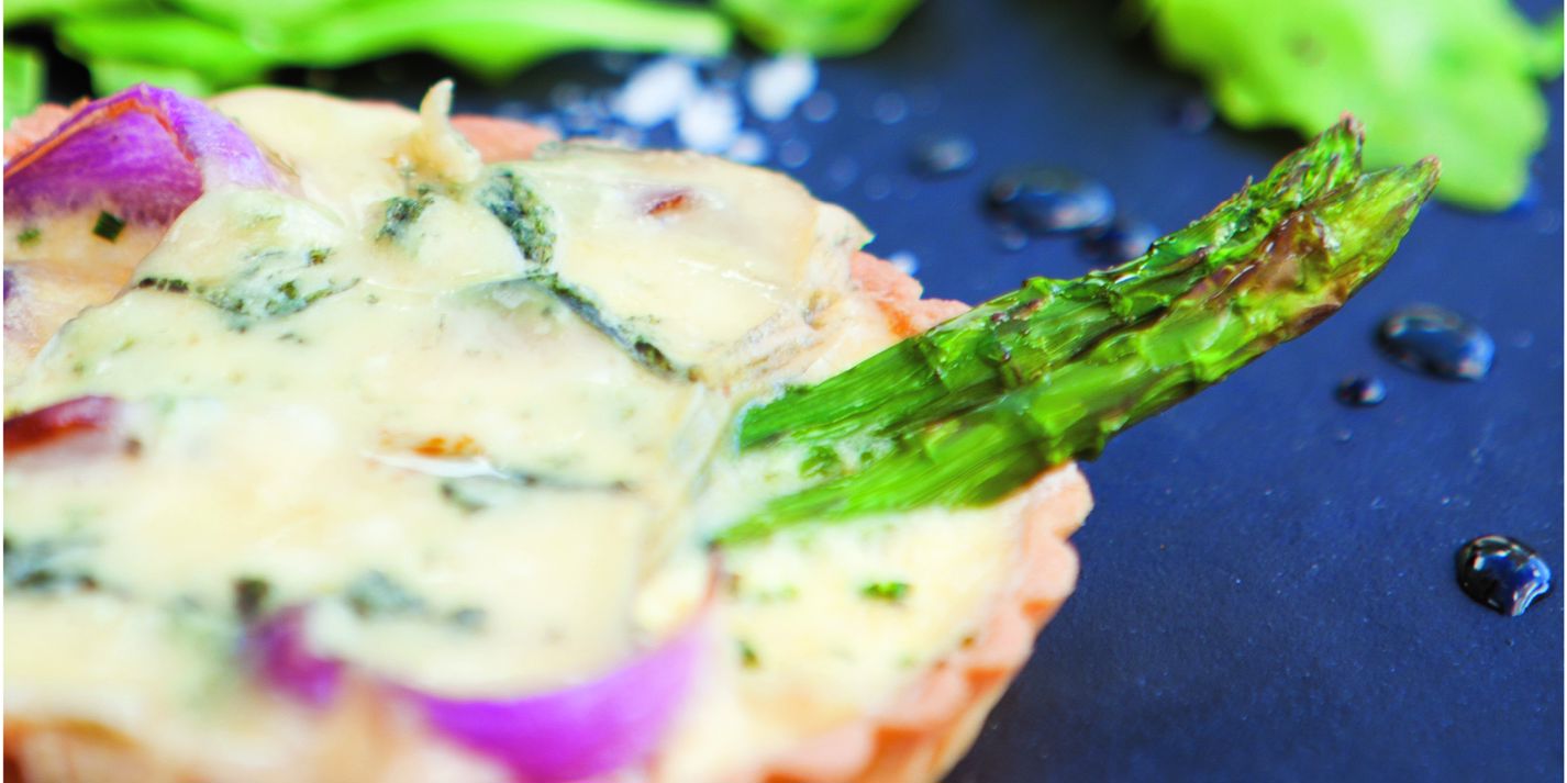 Asparagus, Red Onion & Blue Cheese Tarts Recipe - Great British Chefs