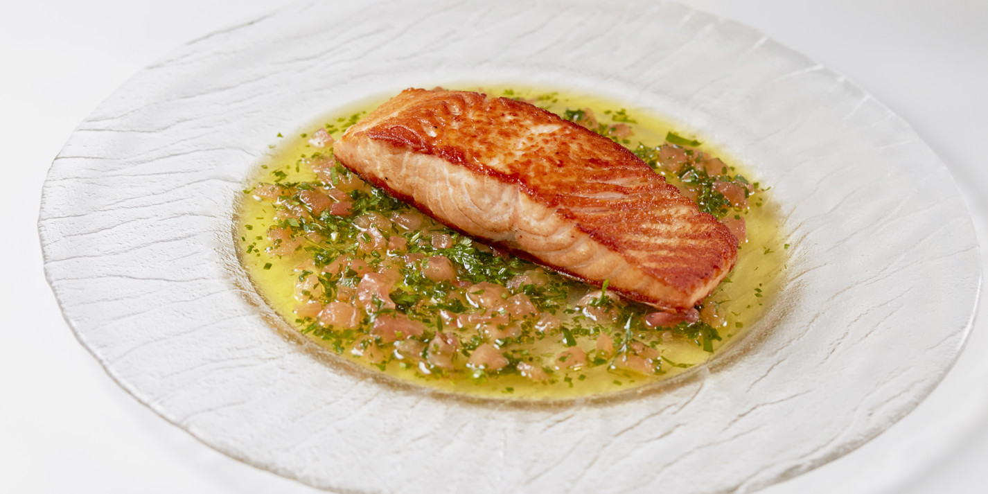 Sauce Vierge with Panfried Salmon Recipe Great British Chefs