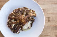 Pan-roasted cauliflower with cashew cream