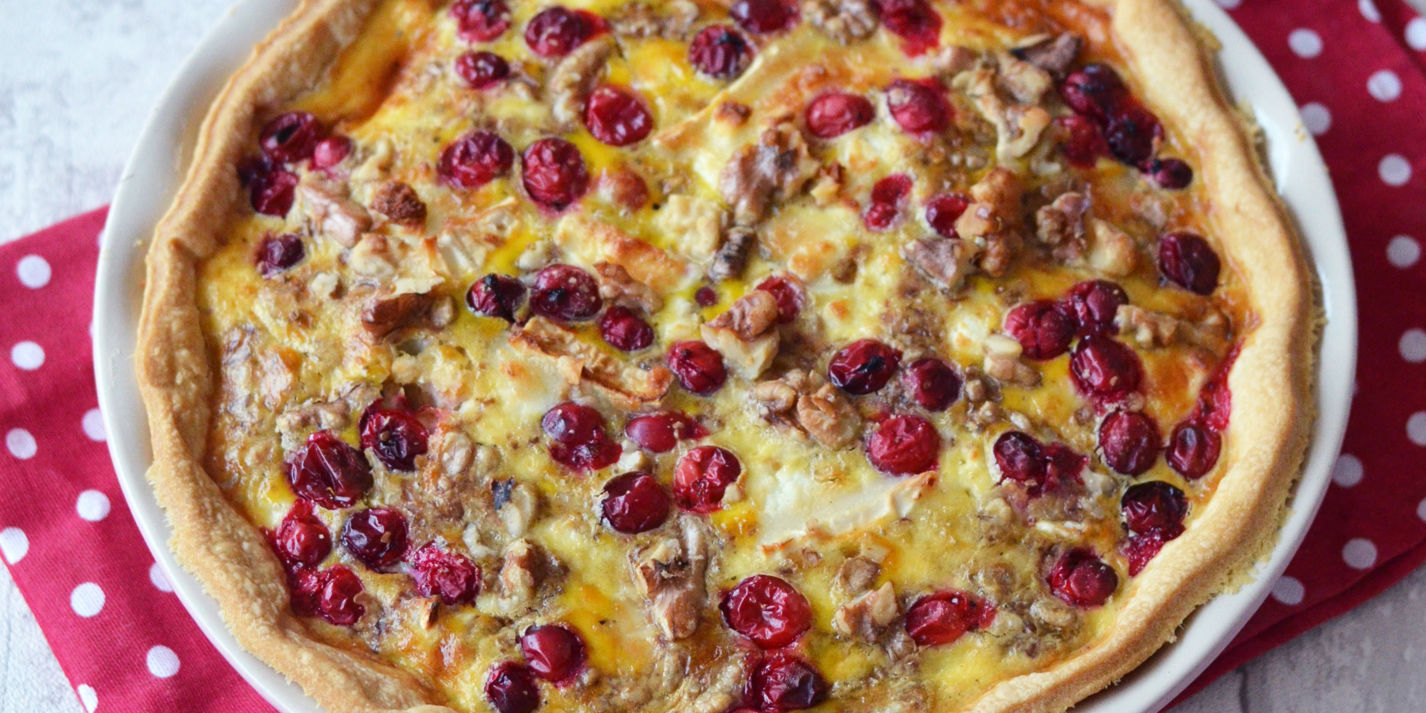 Goat's Cheese, Cranberry and Walnut Tart Recipe - Great British Chefs