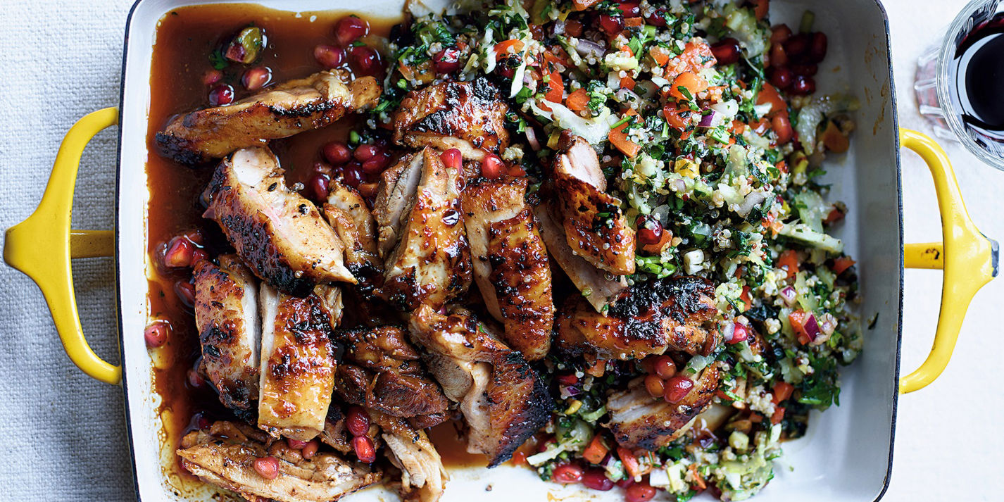 Pomegranate-Glazed Chicken Thigh Recipe - Great British Chefs