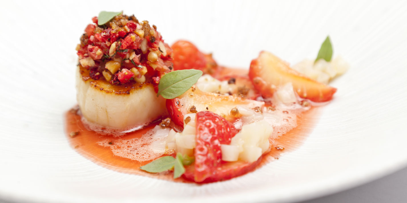 Scallops with Strawberries Recipe - Great British Chefs