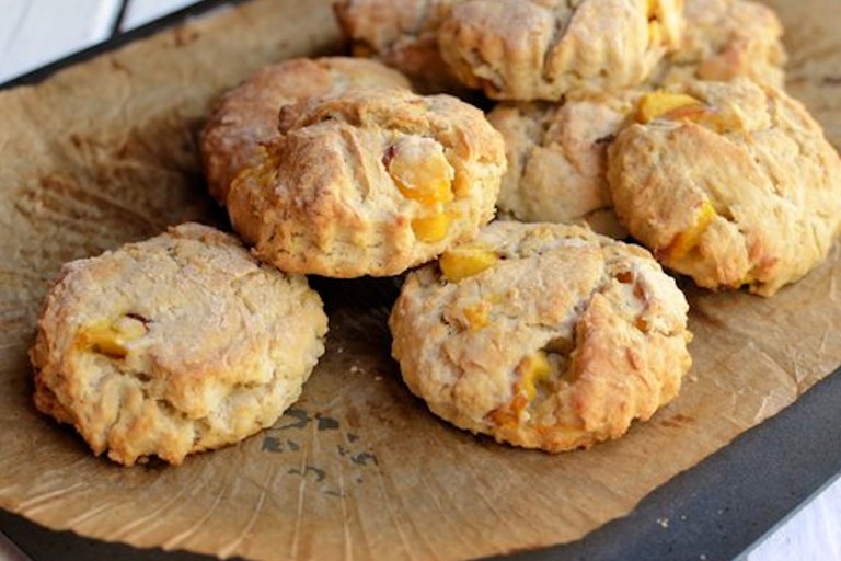 Peach and cream scones