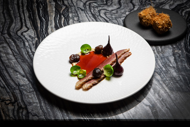 Slow-roast goose