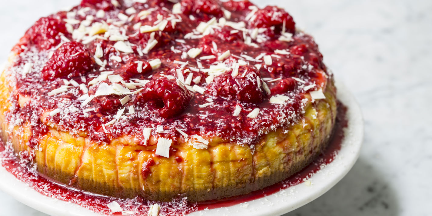 Raspberry and White Chocolate Cheesecake Recipe - Great British Chefs
