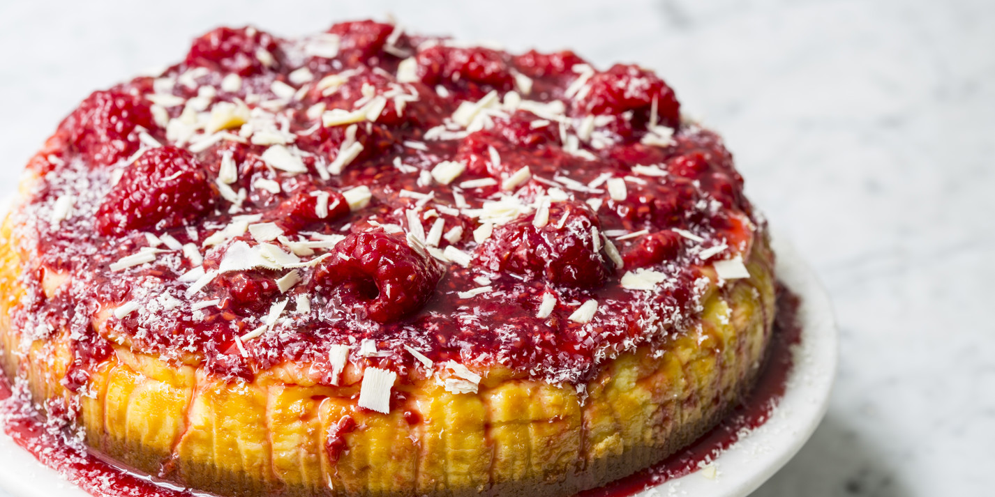 Raspberry and White Chocolate Cheesecake Recipe - Great British Chefs