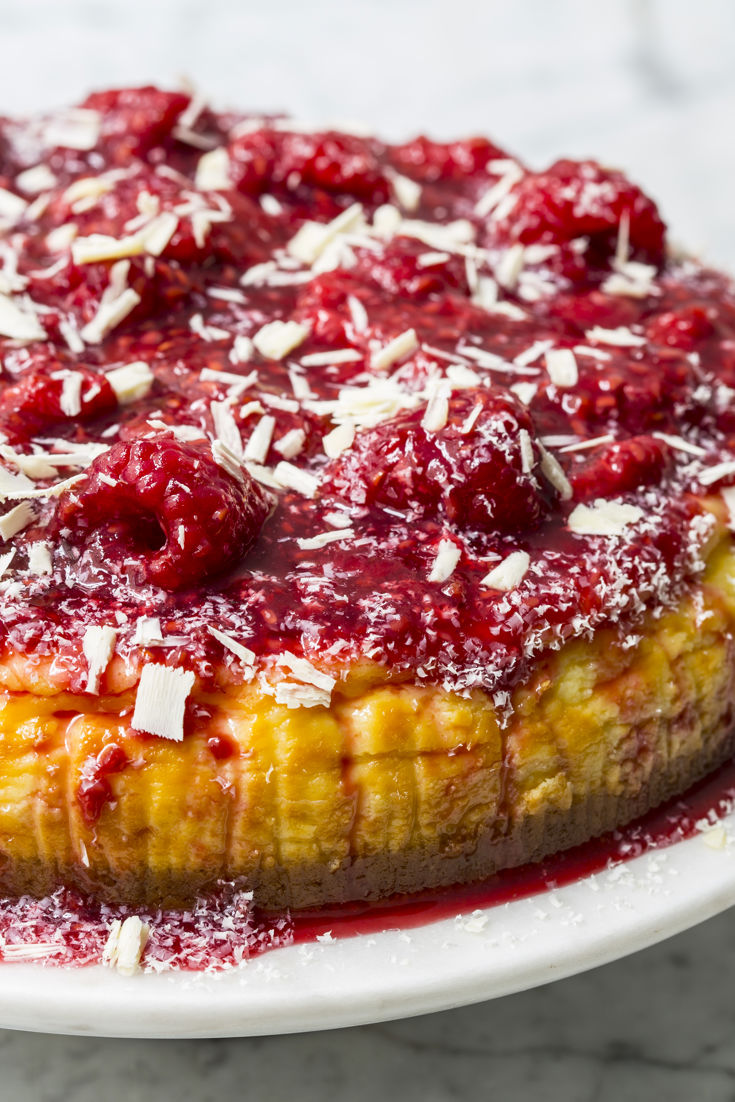 Raspberry and White Chocolate Cheesecake Recipe - Great British Chefs