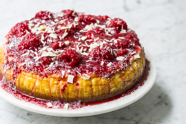 White Chocolate Raspberry Cheesecake
