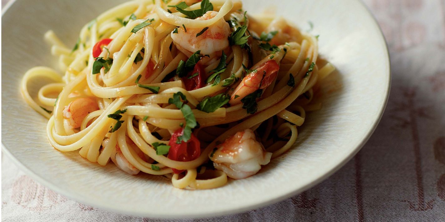 Linguine with Prawns Recipe - Great British Chefs