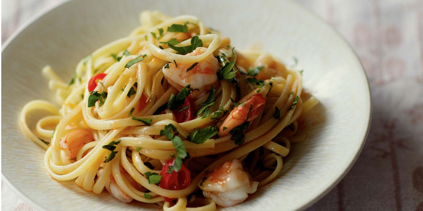 Linguine with Prawns Recipe - Great British Chefs