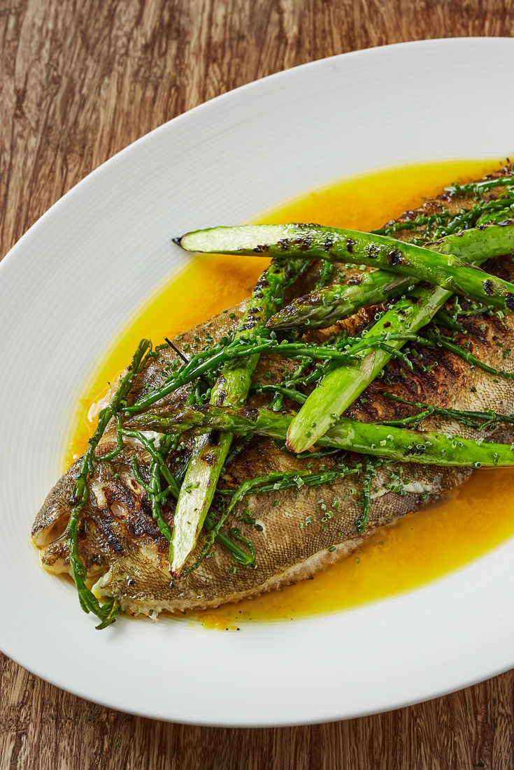 Grilled Dover Sole with Yuzu Butter Recipe Great British Chefs