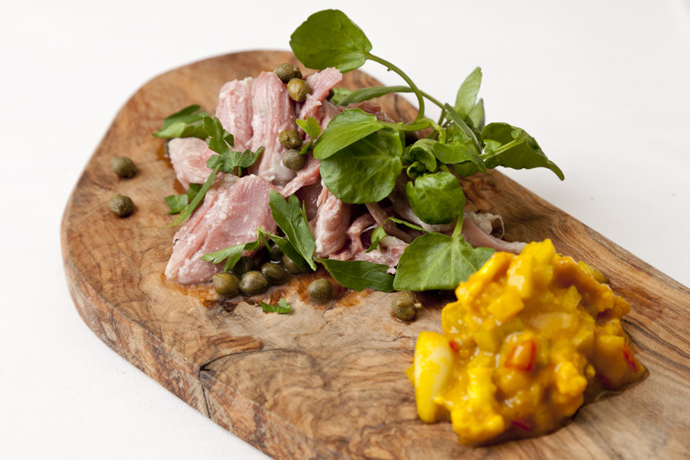 Ham hock terrine with piccalilli