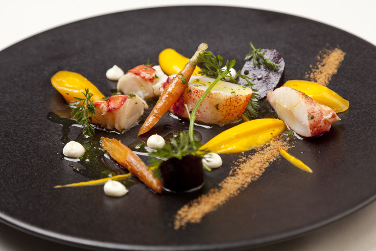 Native lobster, roasted heritage carrots, carrot purée, buttermilk