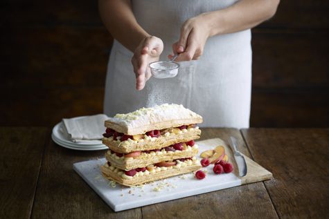 Milk Chocolate and Pear Mille-Feuille Recipe - Great British Chefs