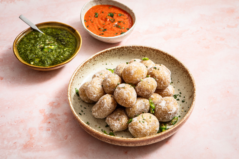 Papas arrugadas (Canarian salted baby potatoes)