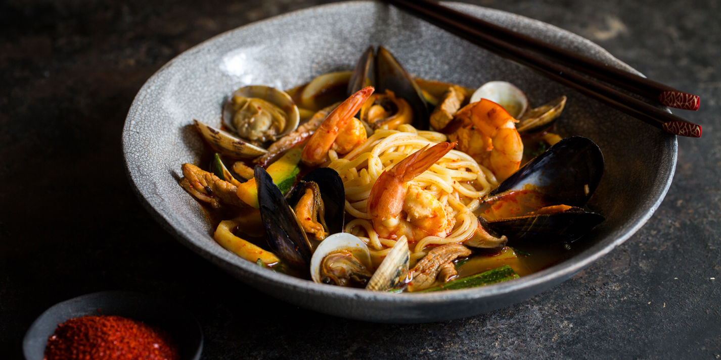 Jjamppong (Korean Spicy Seafood Noodle Soup) Recipe - Great British Chefs