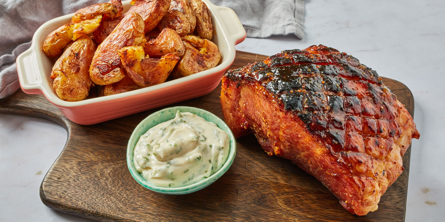 Apricot and MustardGlazed Ham Recipe Great British Chefs
