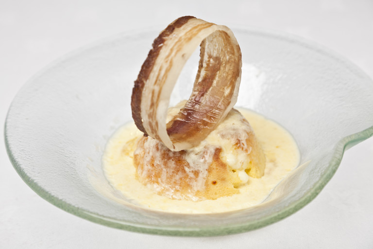 Gruyère and bacon soufflé 