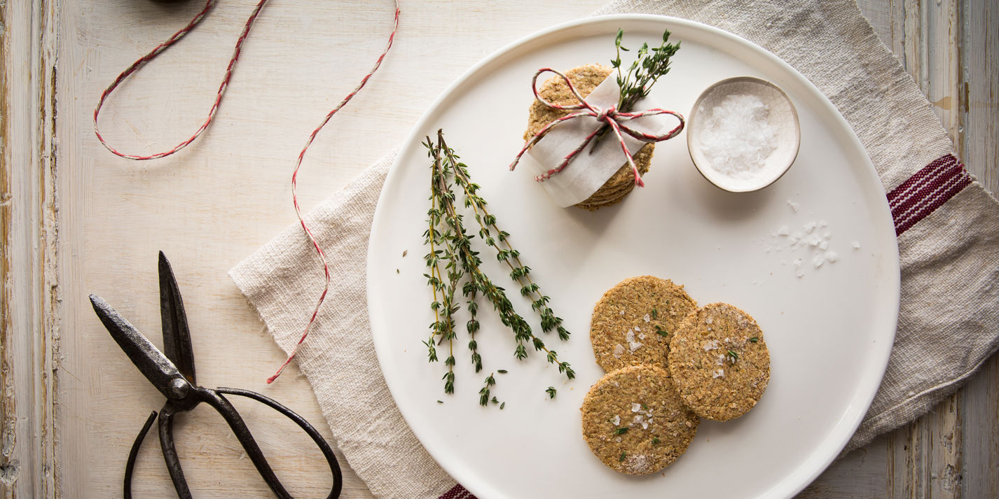 Thyme and Sea Salt Oatcake Recipe - Great British Chefs
