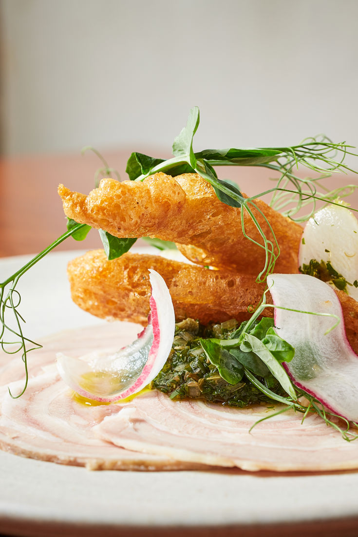 Lamb Prosciutto with Anchovy Fritters and Salsa Verde Great British Chefs